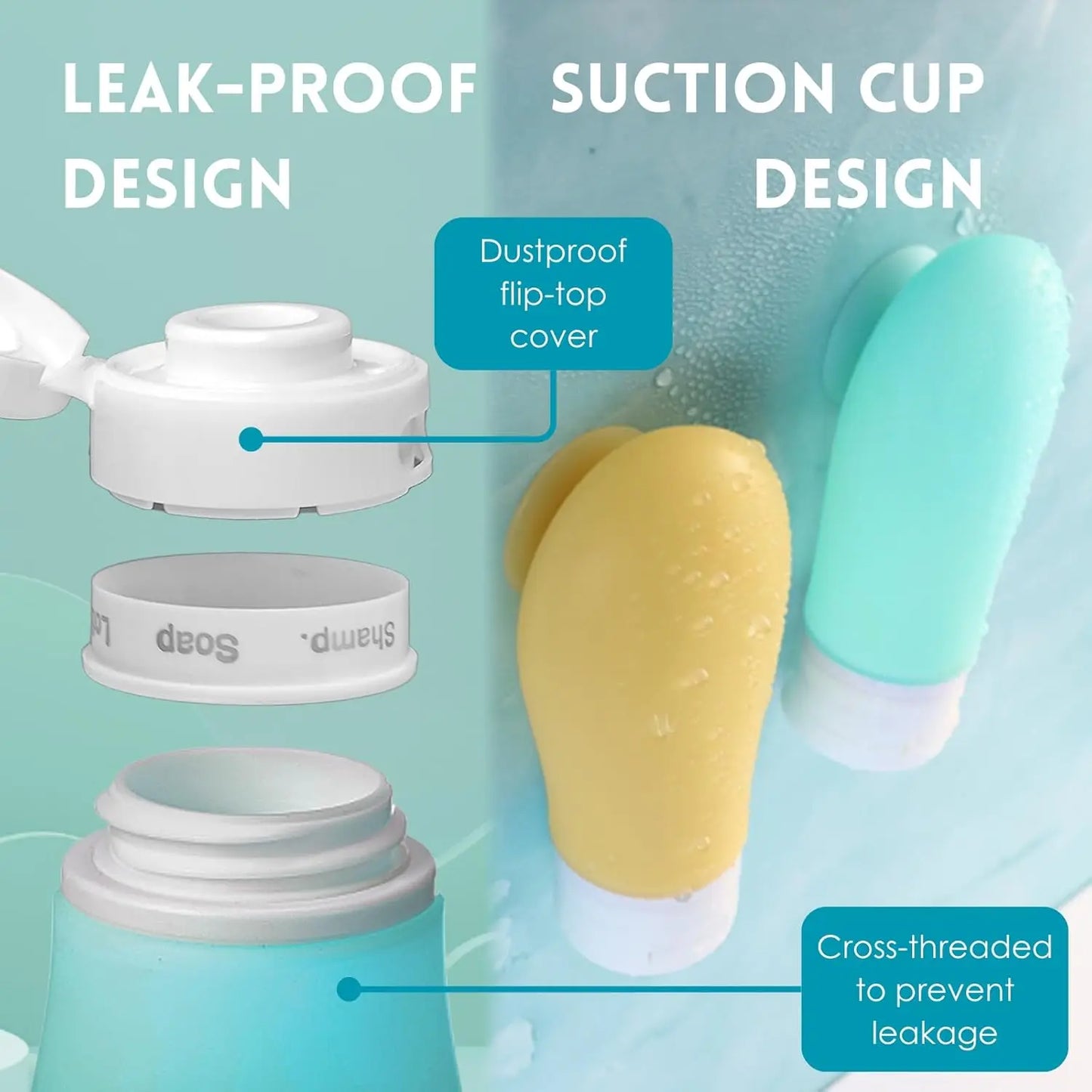 Leak-Proof Travel Bottles Set, TSA Approved Toiletries Kit