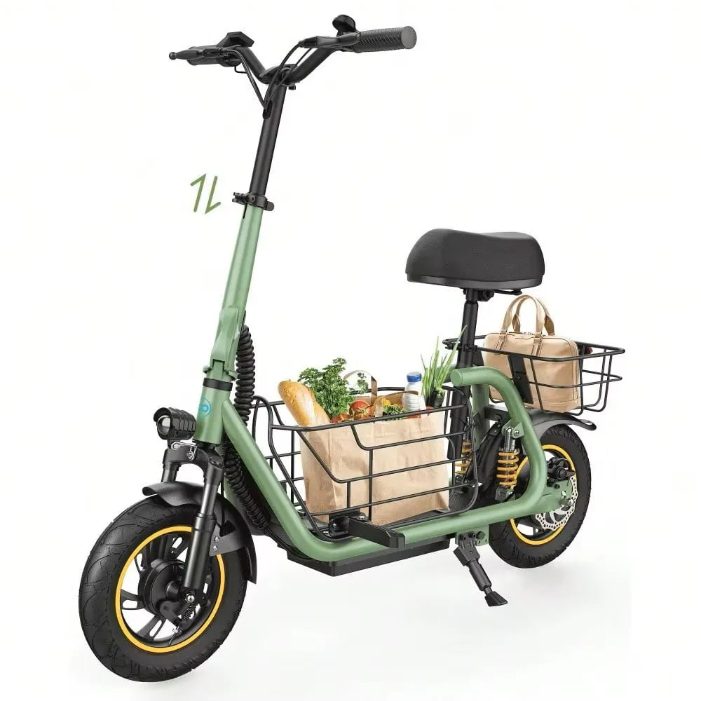 GYROSHOES Pet Friendly Electric Scooter With Seat And Dual Suspension