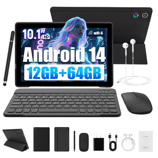AEEZO-US Android 14 Tablet 12GB RAM 64GB ROM Face Unlock