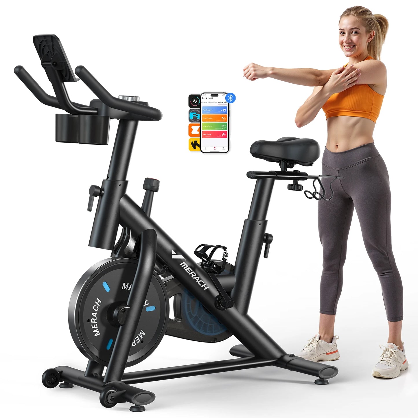MERACH Magnetic Indoor Bike With Brake Pad And App Control