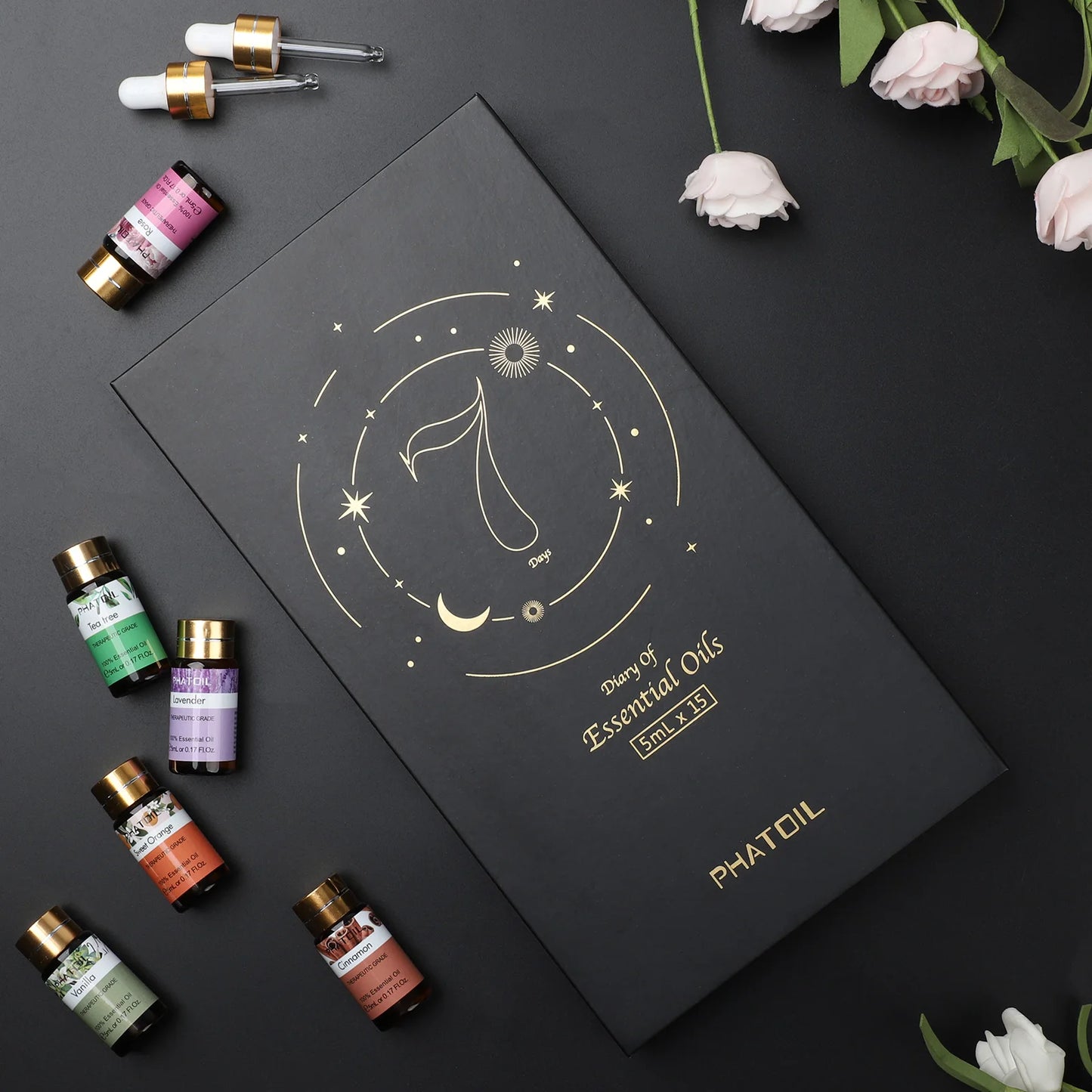 PHATOIL 15pcs Essential Oils Gift Set Pure Plant Extracts