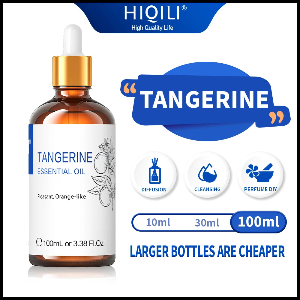 HIQILI Tangerine Essential Oil Pure Citrus For Diffuser