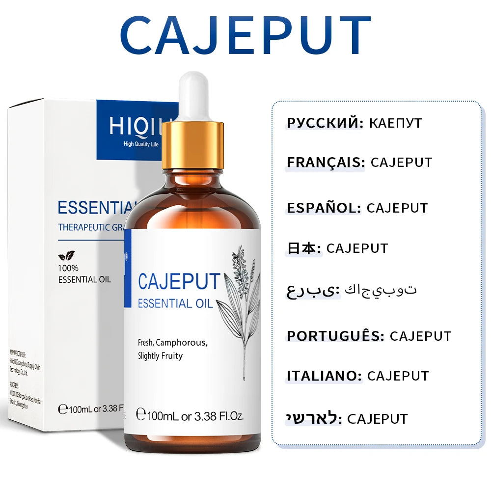 HIQILI Cajeput Essential Oil Pure Steam Distilled From Leaves