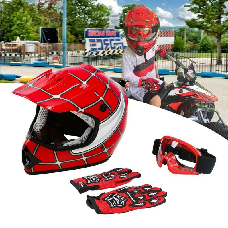 TCMT DOT Youth Full Face Motorcycle Helmet Offroad Street Gear