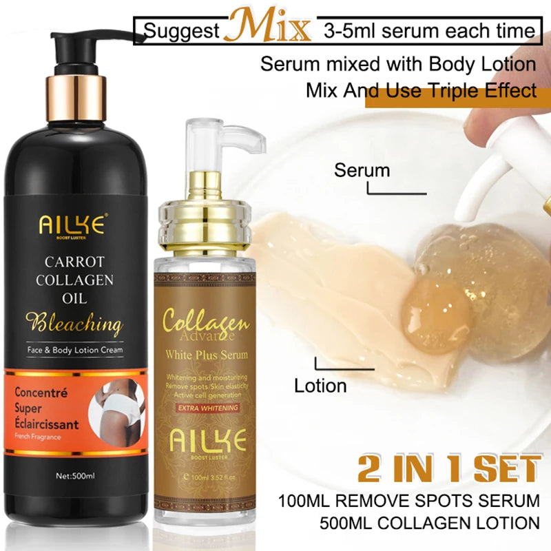 AILKE Whitening Face Serum With Organic Collagen For Even Tone