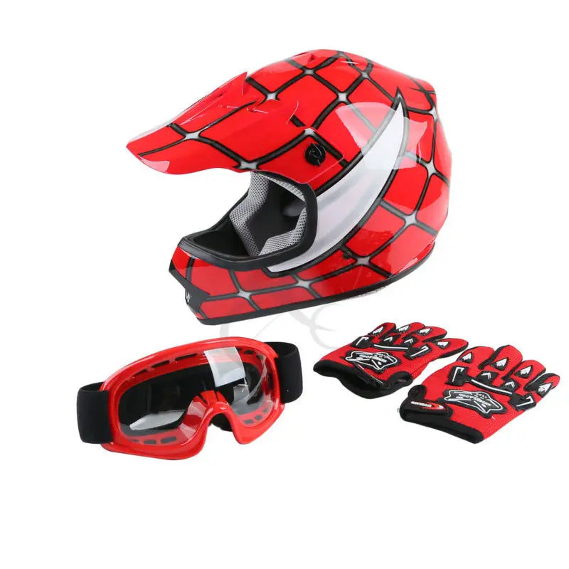 TCMT DOT Youth Full Face Motorcycle Helmet Offroad Street Gear