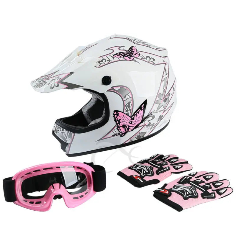 TCMT DOT Youth Full Face Motorcycle Helmet Offroad Street Gear