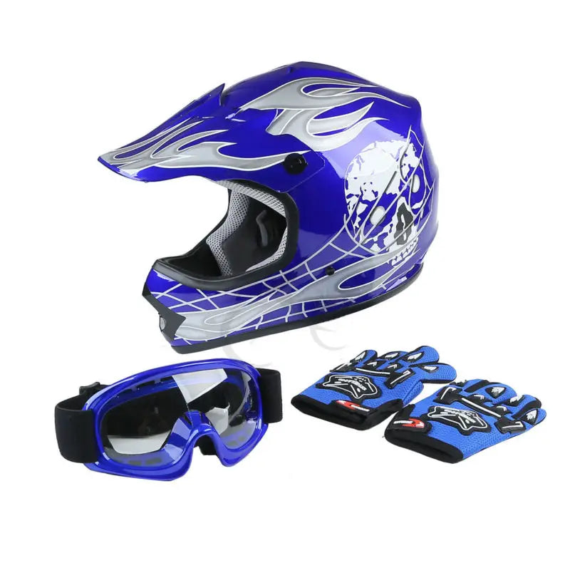 TCMT DOT Youth Full Face Motorcycle Helmet Offroad Street Gear