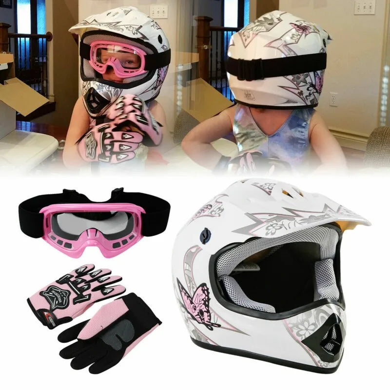 TCMT DOT Youth Full Face Motorcycle Helmet Offroad Street Gear
