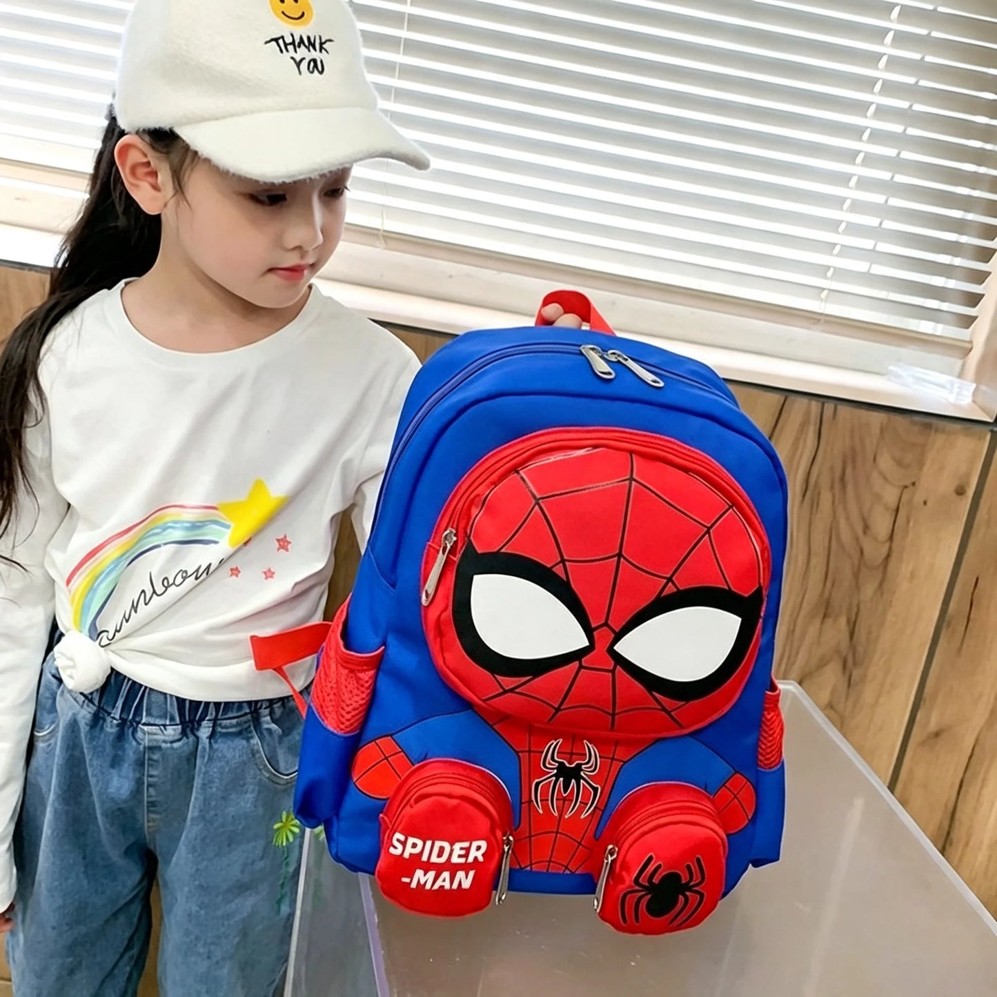 Mesuca 3D Spider Kids Backpack Lightweight Oxford School Bag