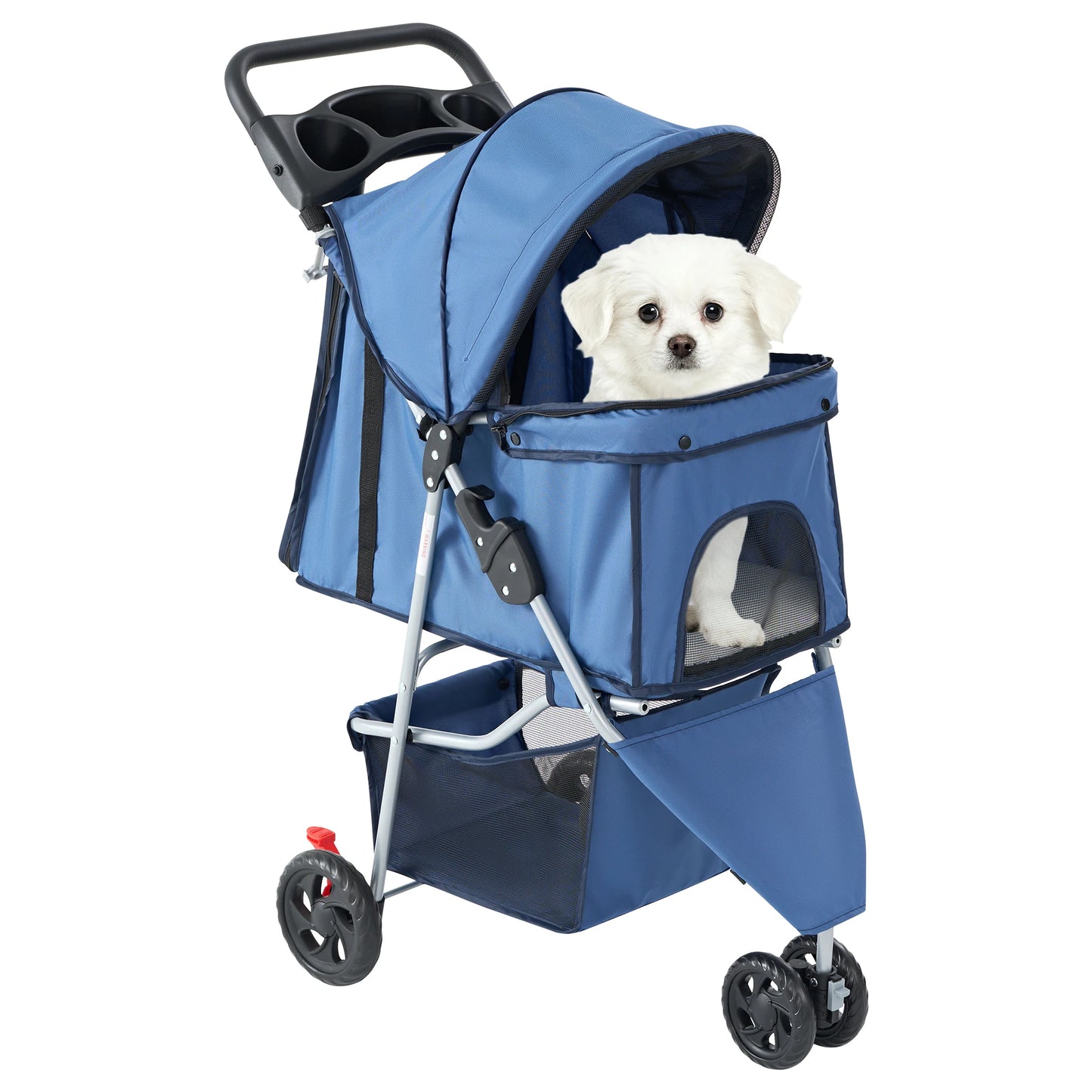 JHK Foldable 3-Wheel Pet Stroller For Small Dogs And Cats