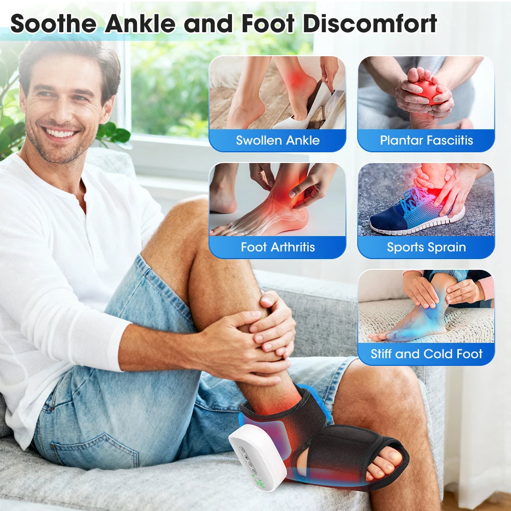 PASTSKY Cordless Electric Foot Massager With Air Compression And Heat