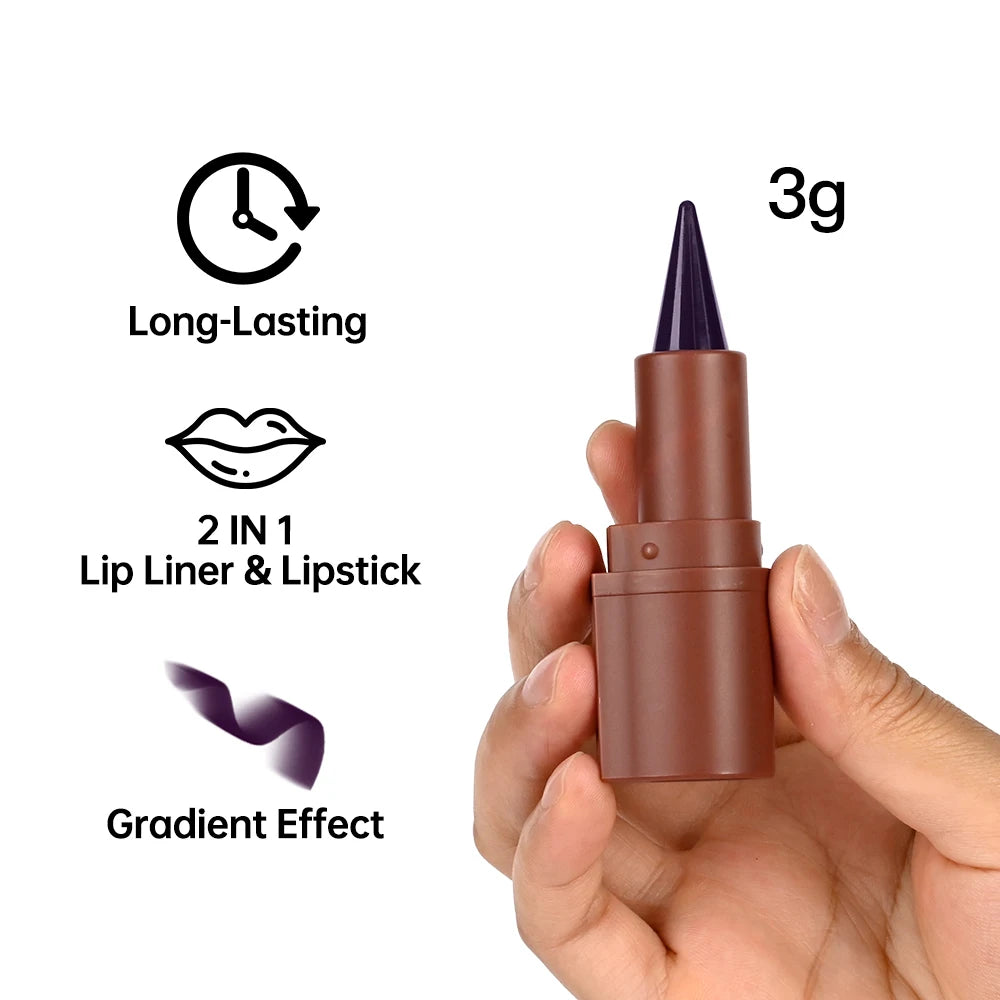 Ibcccndc Gradient Lip Crayon Waterproof Longwear Makeup Cosmetic