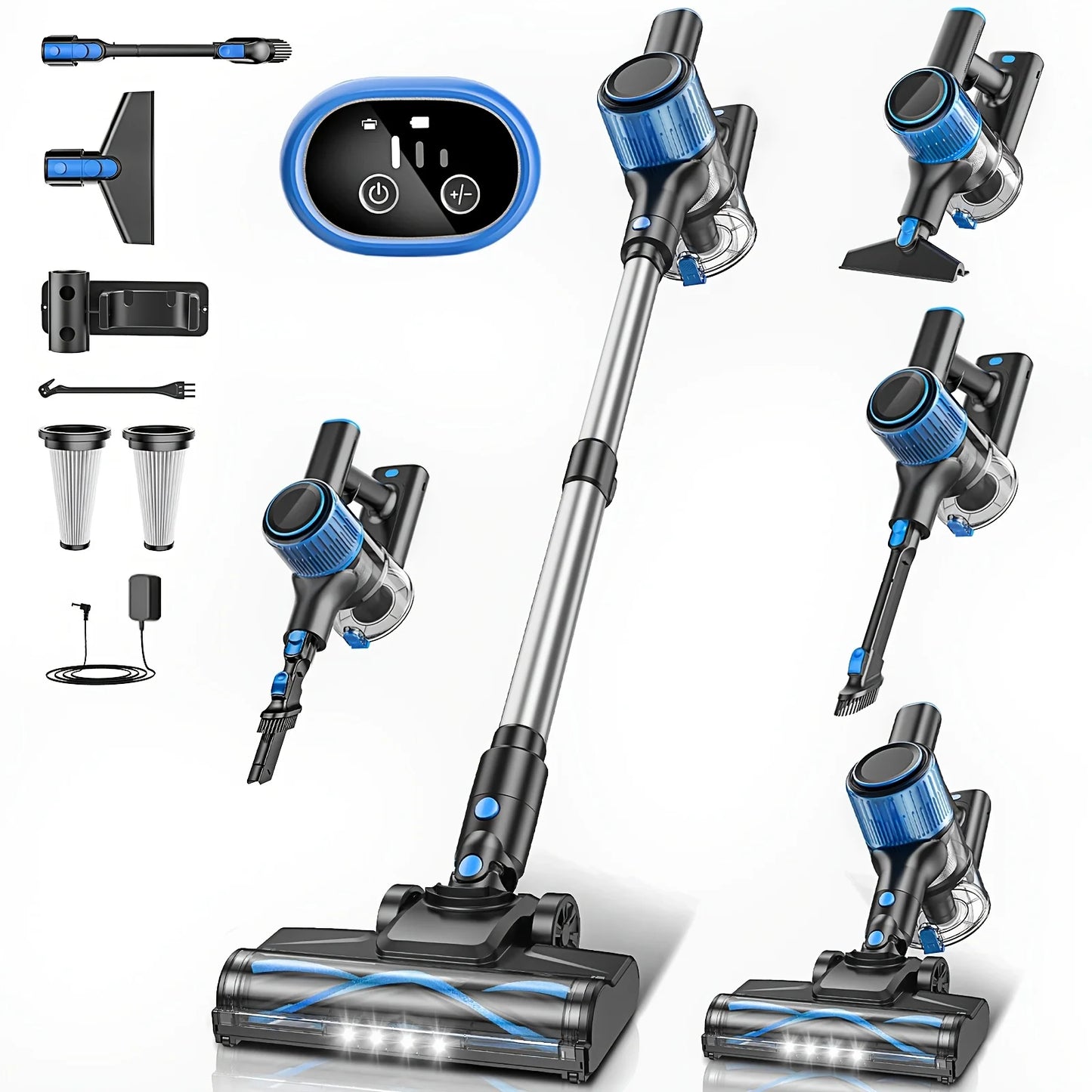 SUXIANGVAC Cordless Vacuum Cleaner 55KPa 45Min Runtime 8 In 1