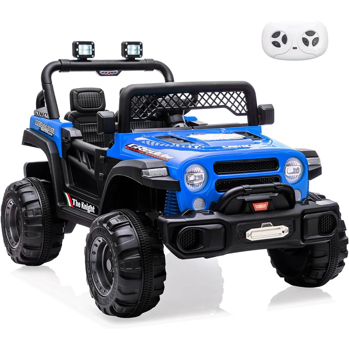 12V Kids Ride On Truck With Parent Remote, 2x550W Motors, 3 Speeds, Spring Suspension, Bluetooth Music, LED Lights Ages 2-8