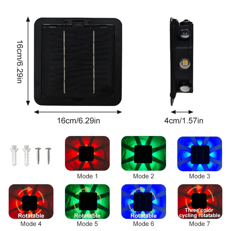 Morglad Solar Led Wall Light For Garden Courtyard Decoration Waterproof