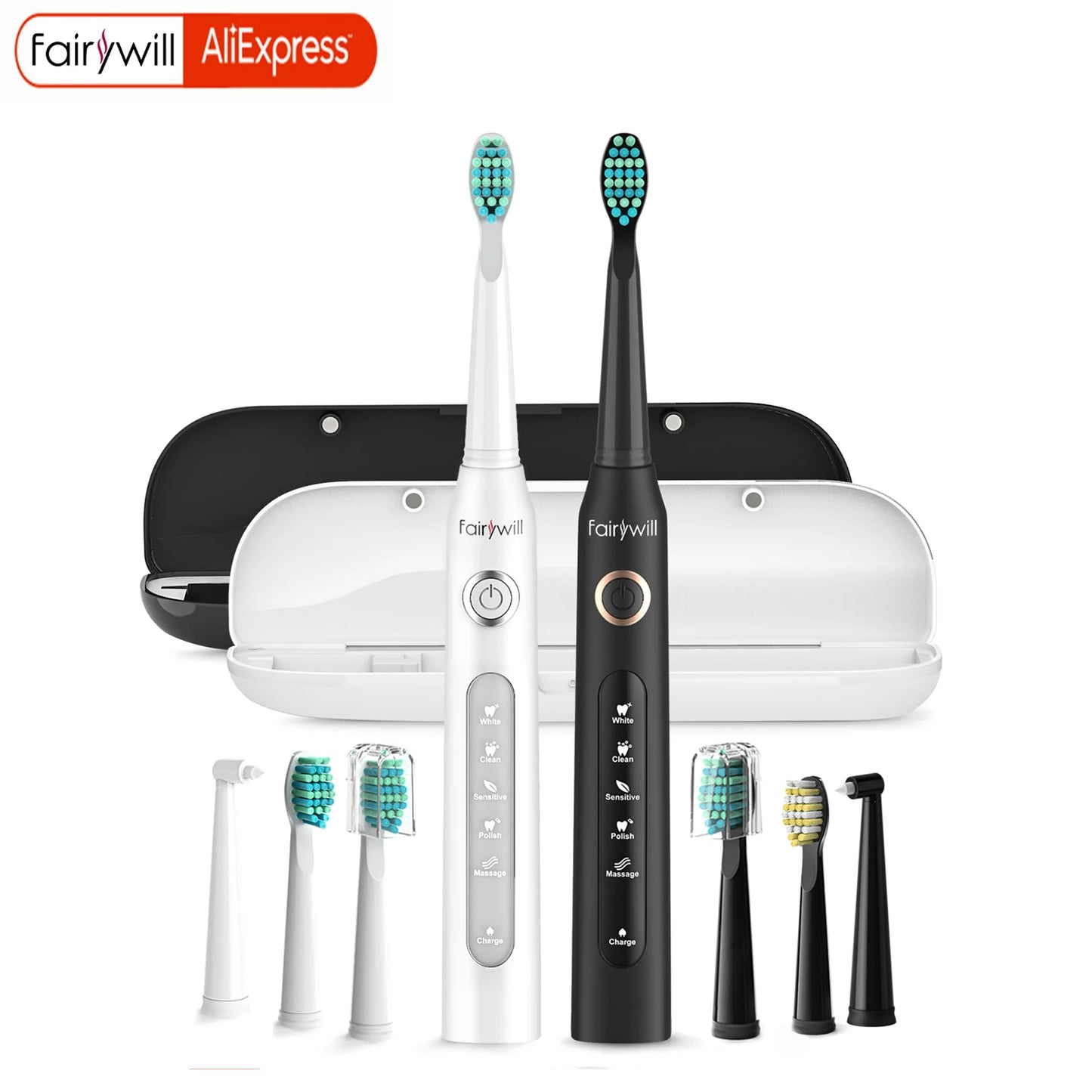 Fairywill Sonic Electric Toothbrush FW-D7 With USB Charge Case 5-Mode