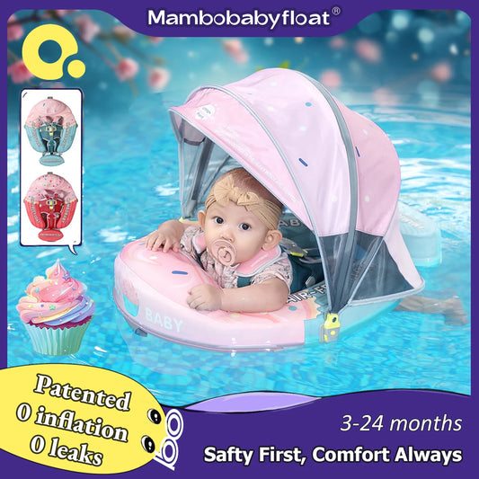 Mambobaby No-Slip Harness Baby Swim Ring For Toddlers