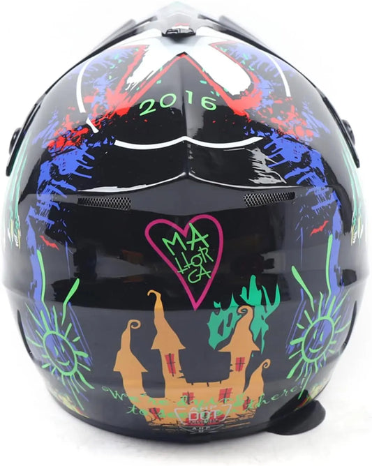 Motorcycle Full Face Helmet DOT Lightweight With Goggles