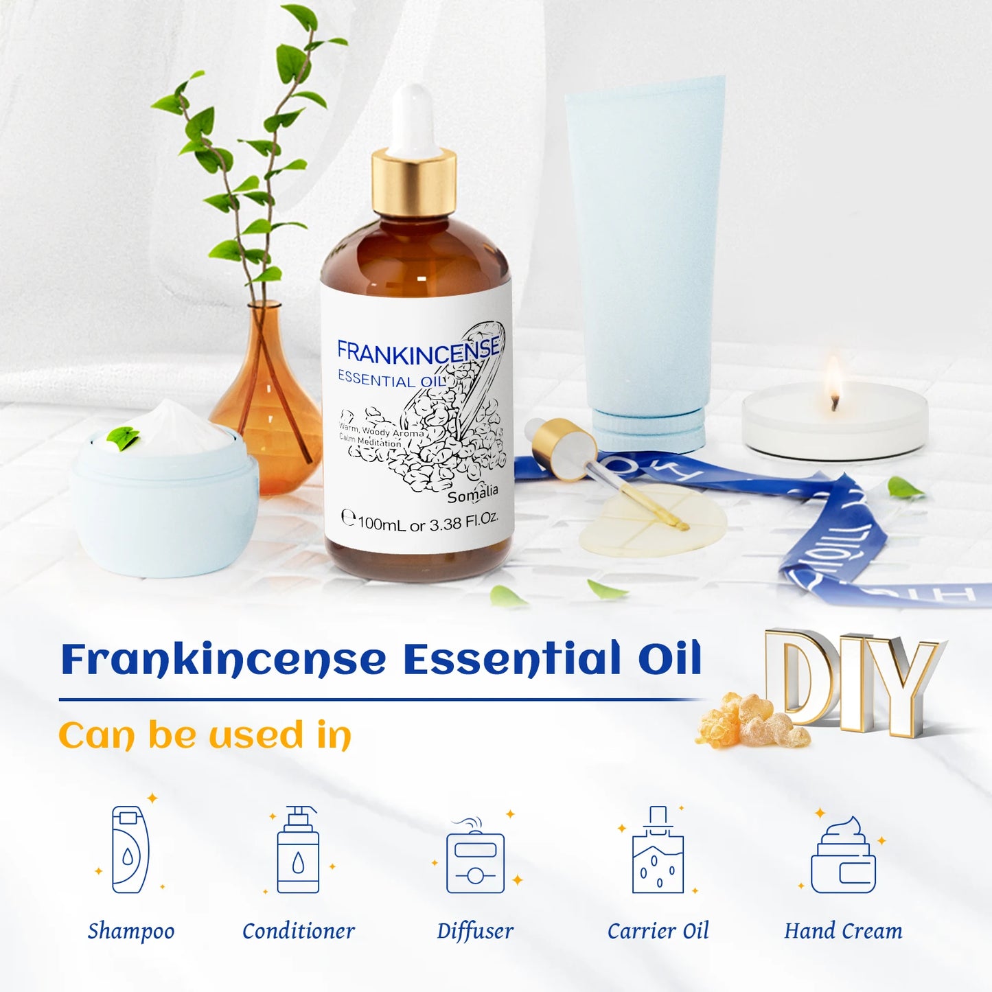 HIQILI Neroli Vanilla Peppermint Rosemary Pure Essential Oils
