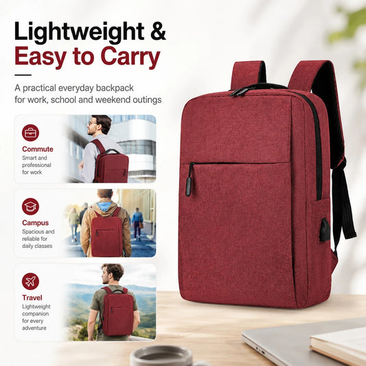 Water Resistant Business Laptop Backpack With USB Port