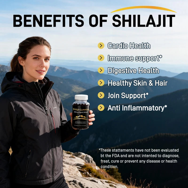 Vanayt Organic Himalayan Shilajit Gummies 600mg Mineral Supplement