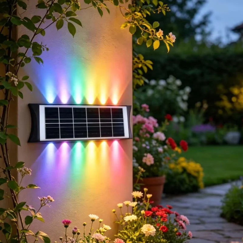Waterproof Solar LED Wall Lamp Outdoor Garden Patio Decor
