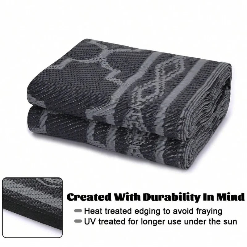 Geometric Outdoor Rug Waterproof Patio Mat For Balcony RV Beach
