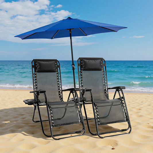 JHK Zero Gravity Portable Recliner Chair With Cup Holders