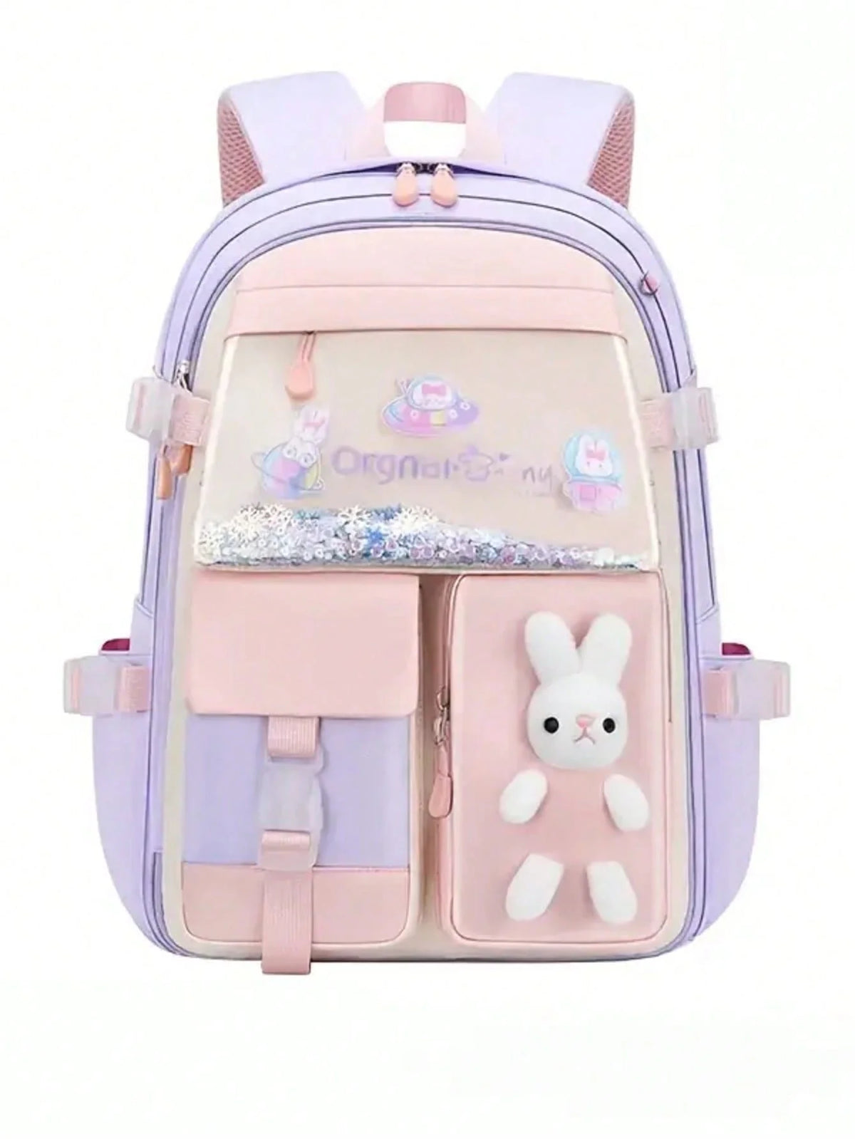 Lightweight Student Backpack With Multiple Pockets And Reflective Strips