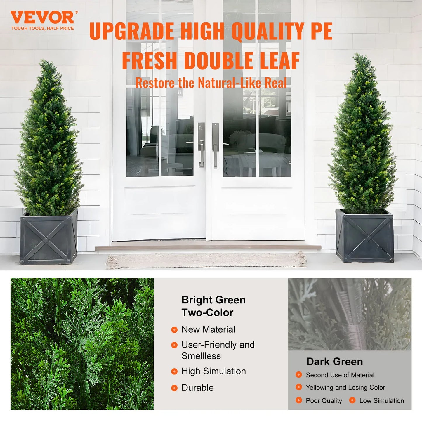 SucceBuy Artificial Cedar Topiary Evergreen Tree For Home Decor