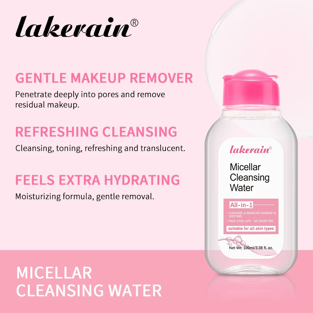 Lakerain Micellar Cleansing Water Makeup Remover For All Skin Types