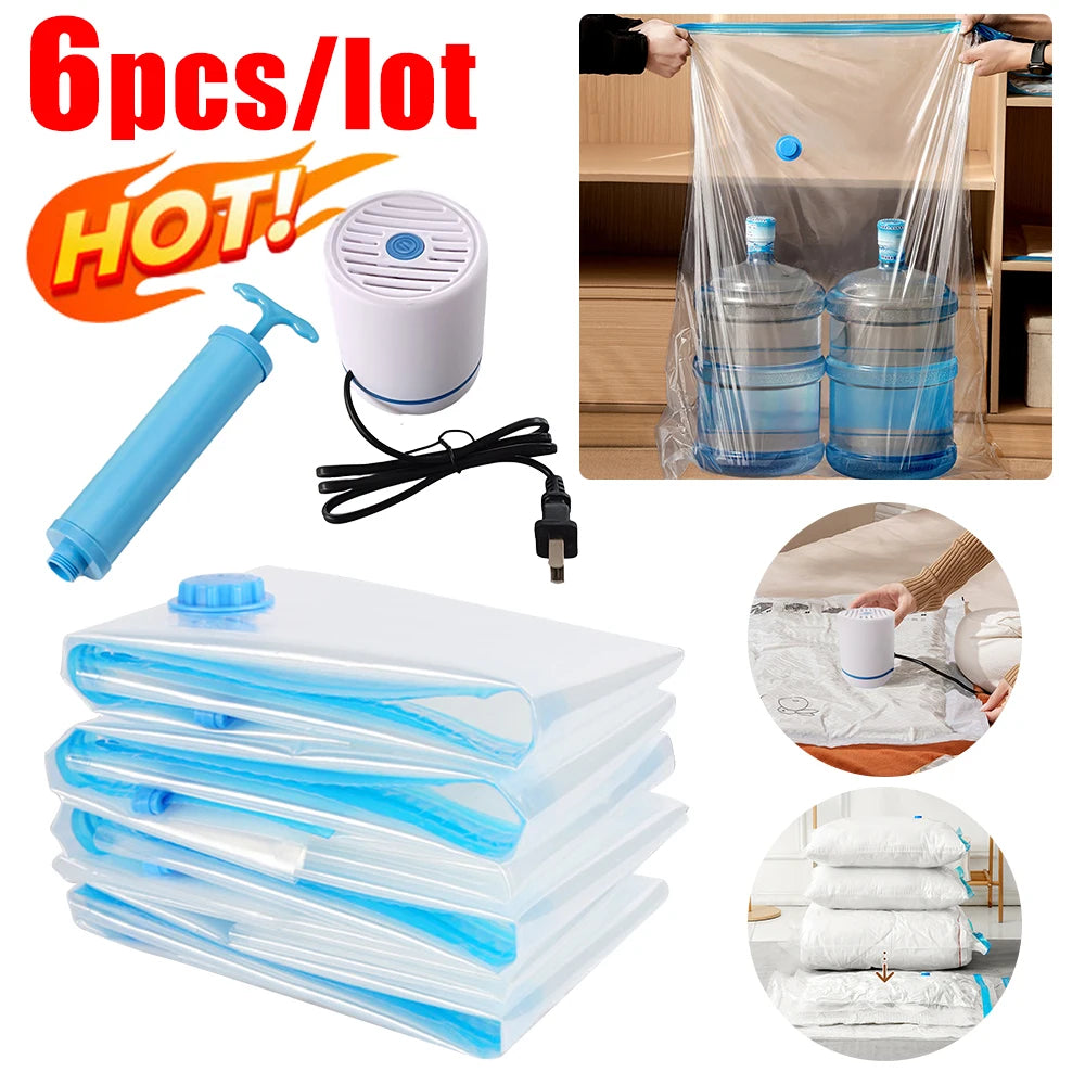 Folding Vacuum Storage Bags For Clothes And Blankets Space Saver