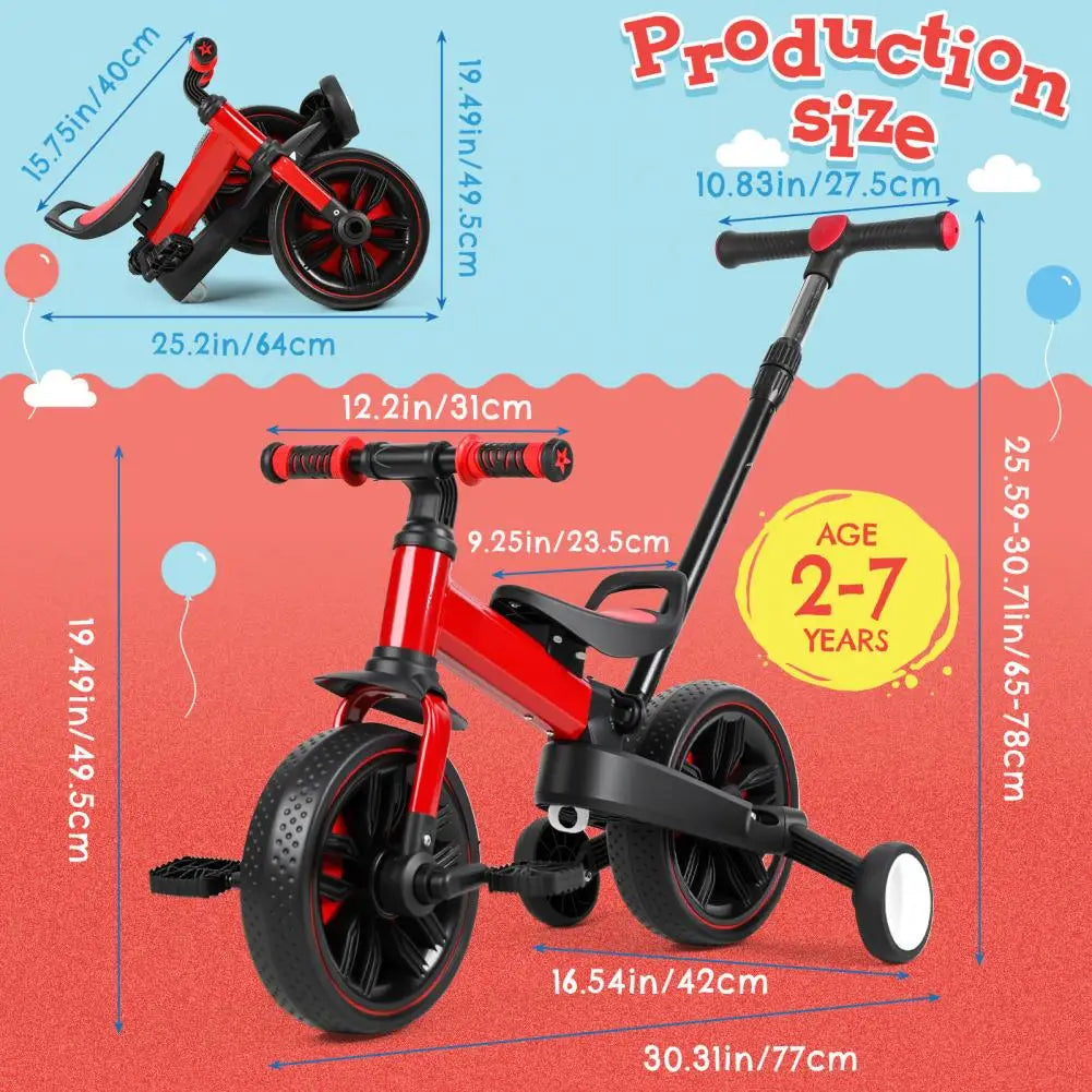 Balance Bike For Kids 2-5 Unisex Folding Push Bike