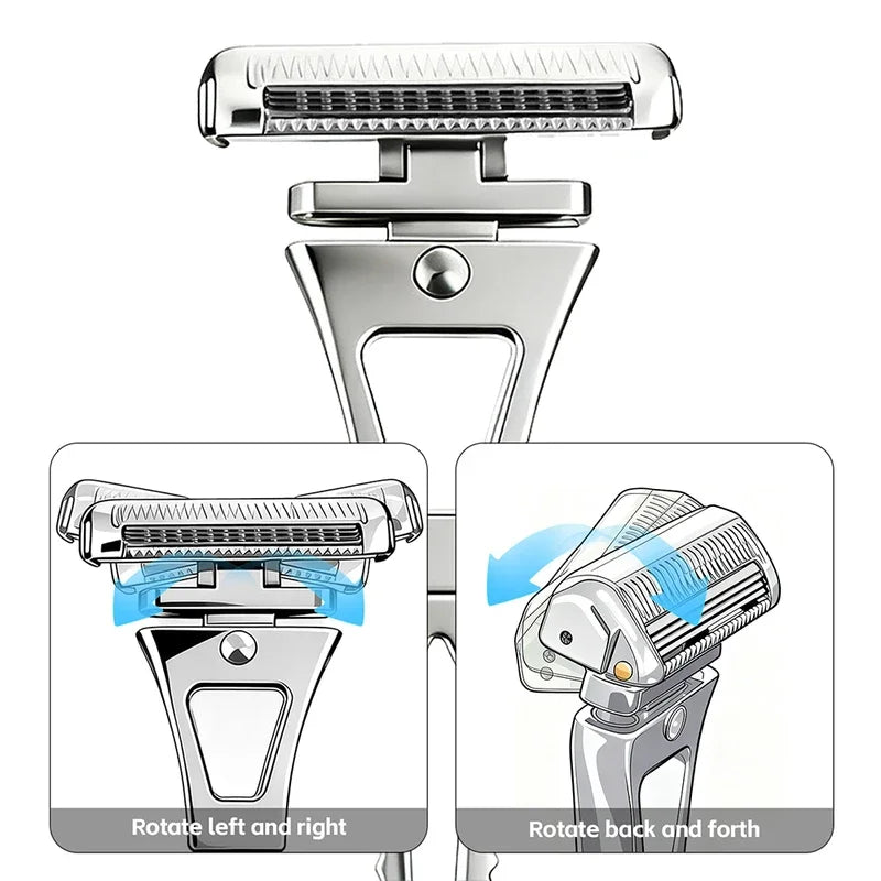 GP600 Glide 6.0 Pro Stainless Safety Razor With Magnetic Head