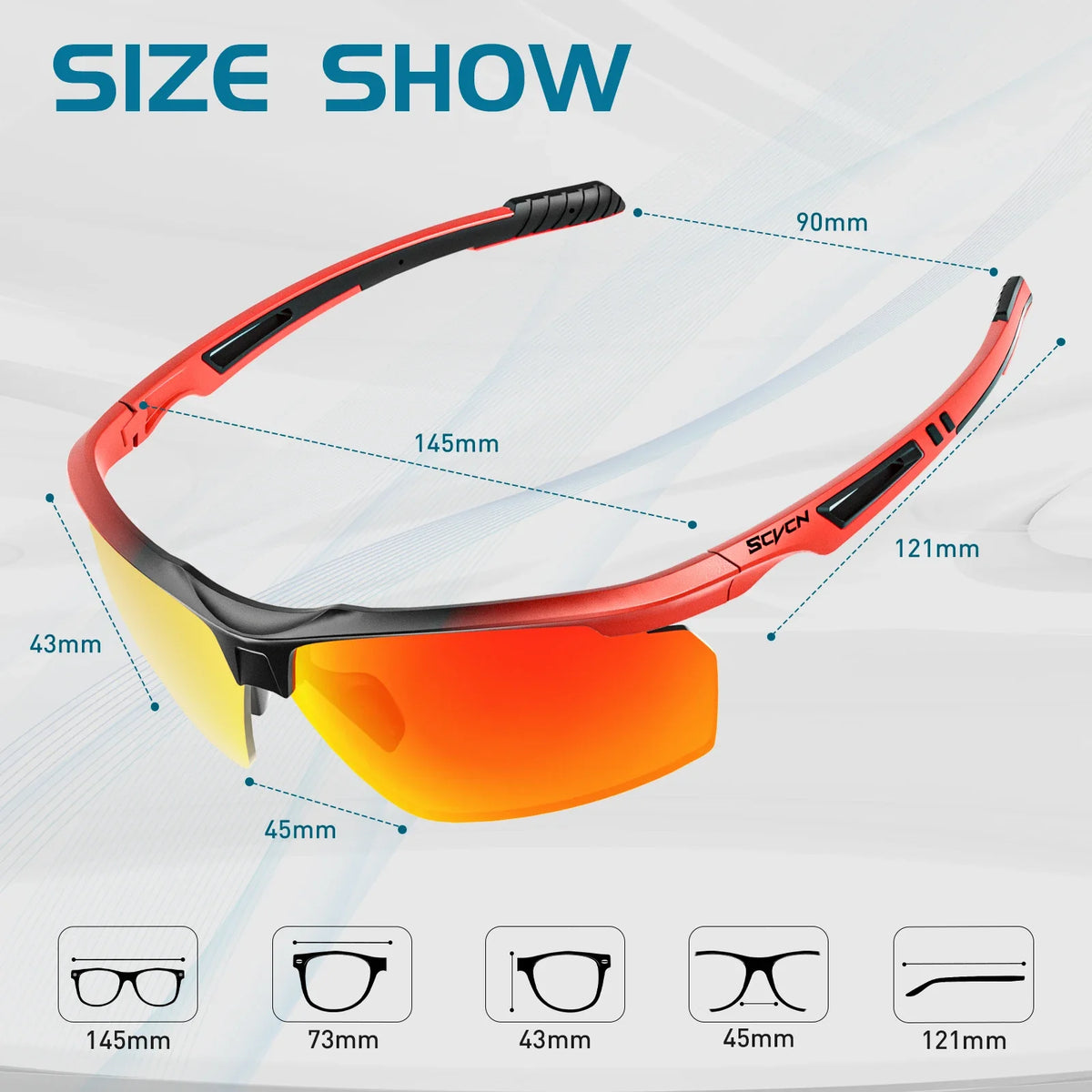 SCVCN Outdoor Polarized Cycling Sunglasses on Sale Polarized Glasses for Men Women UV400 Outdoor Bike Eyewear MTB Sports Glasses Running Bicycle Goggles