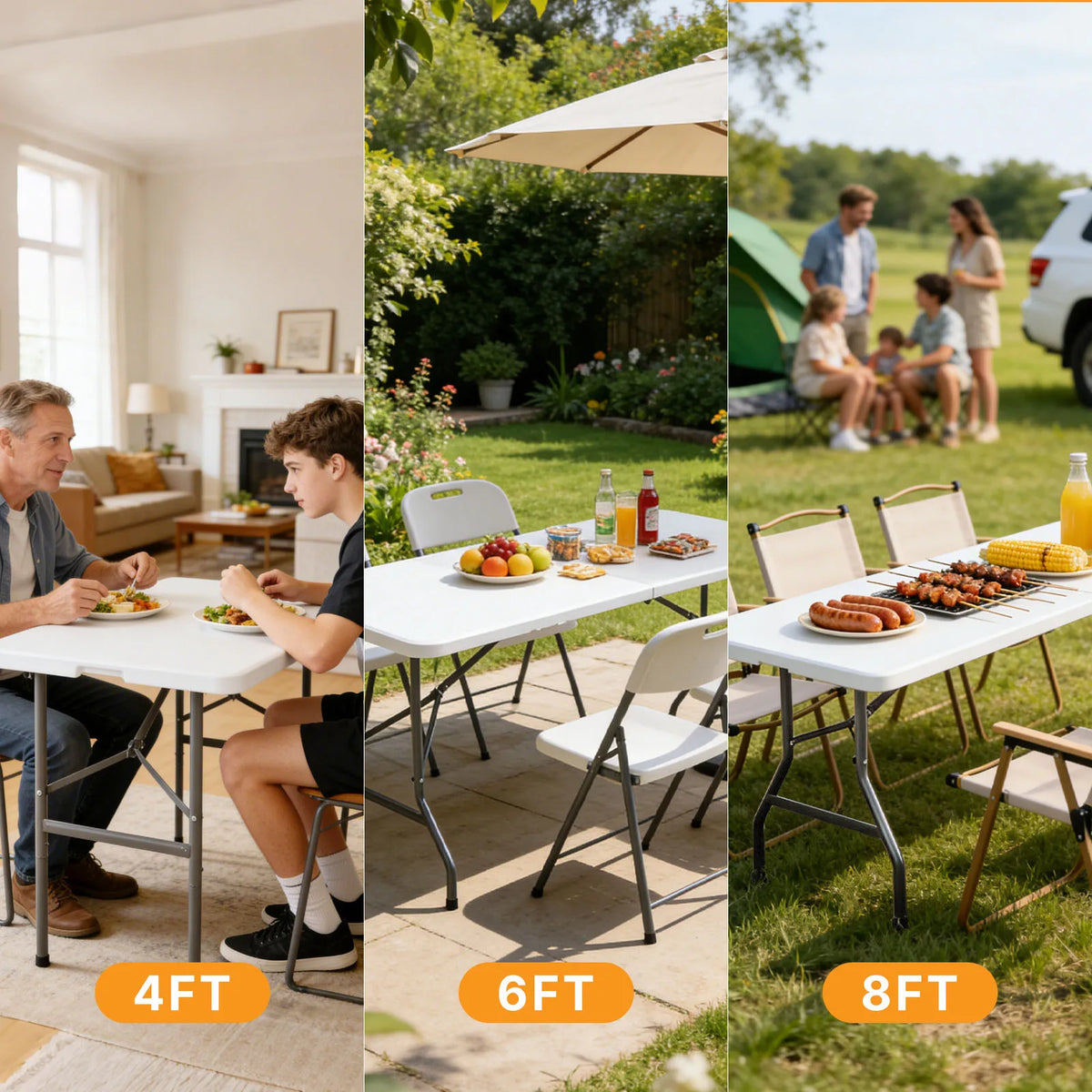 MCQ Folding Portable Outdoor Picnic Table With Carrying Handle
