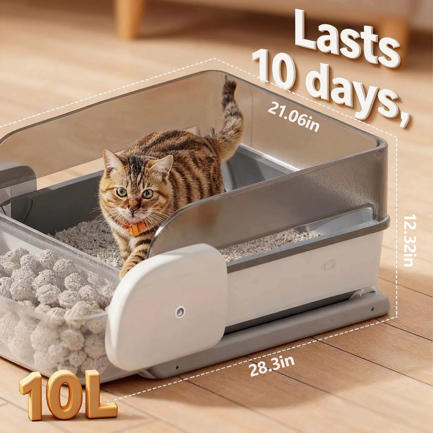 Automatic Self-Cleaning Litter Box With Odor Control For Cats
