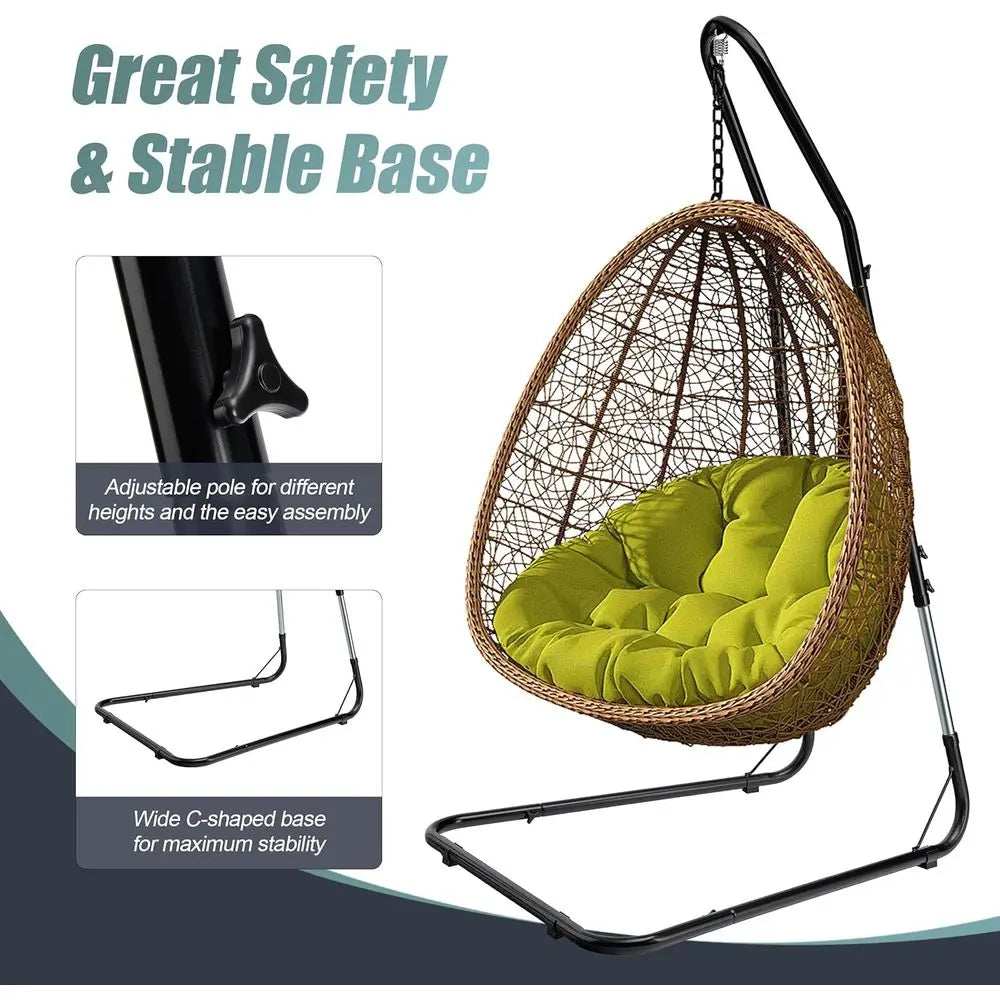 Heavy Duty Steel Hammock Chair Stand Rust Resistant And Adjustable
