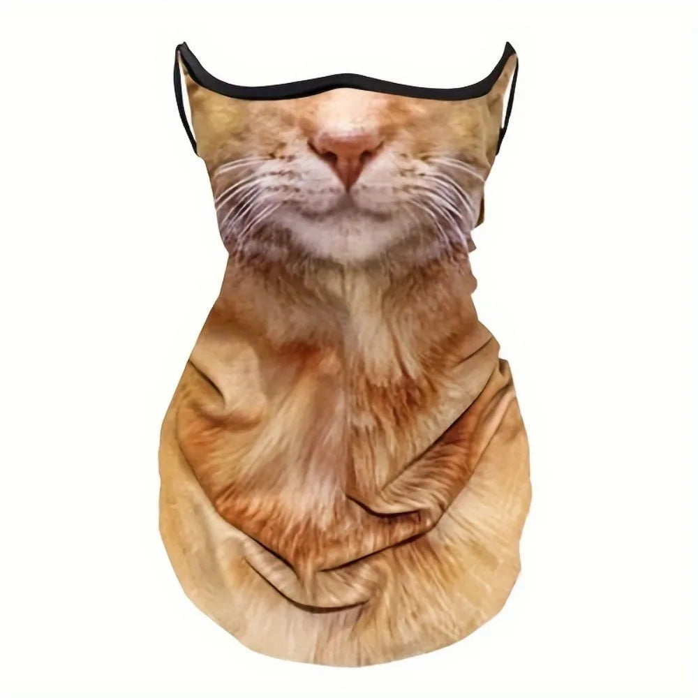 3D Cat Design Neck Protector Sun Shield For Cycling