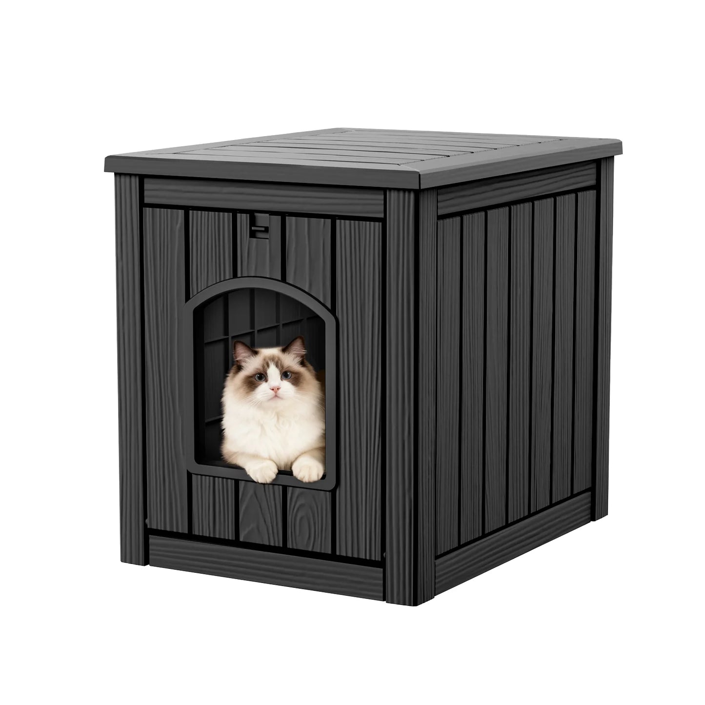 Waterproof Resin Cat House and Pet Kennel End Table