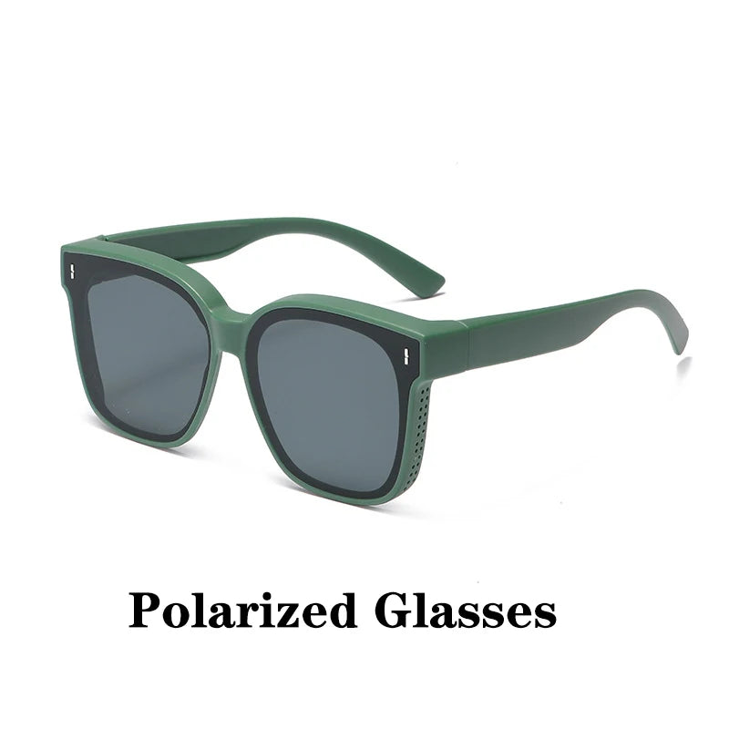 Polarized Clip-On Sunglasses For Glasses Wearers UV400 Protection For Driving