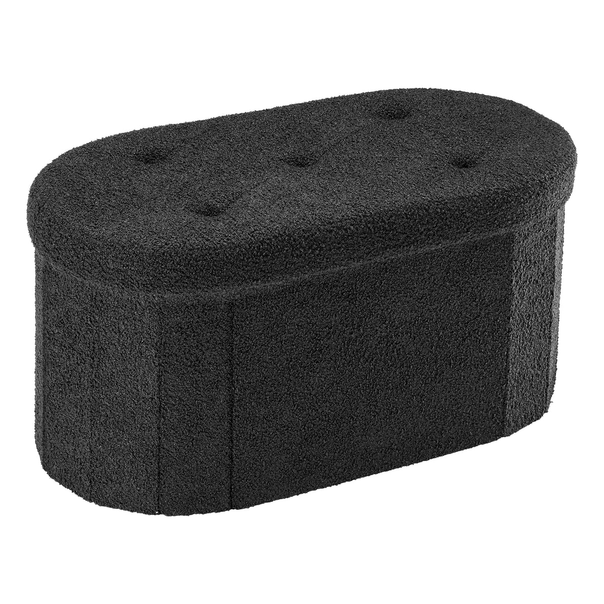 MCQ Faux Fur Storage Ottoman Footstool For Bedroom Seating