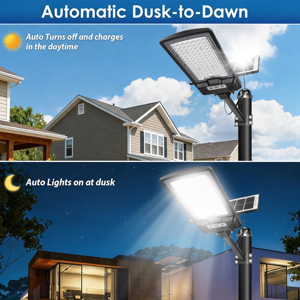 Waterproof Solar Street Light With Remote Control For Outdoor Use