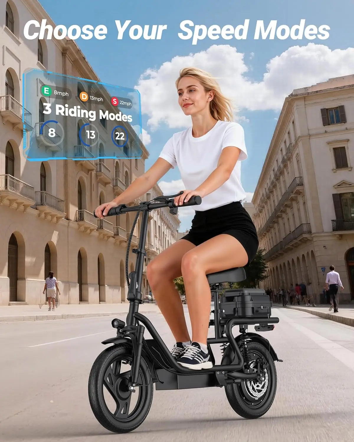 AOVOPRO Folding Electric Scooter For Adults 500W 28 Mile Range