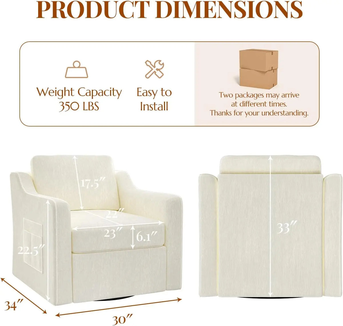 360 Degree Swivel Accent Chair for Comfortable Living Rooms