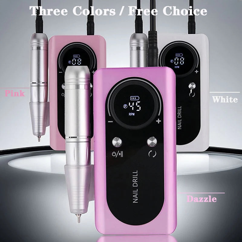 Rechargeable USB Nail Drill Low Noise Manicure Sander Kit