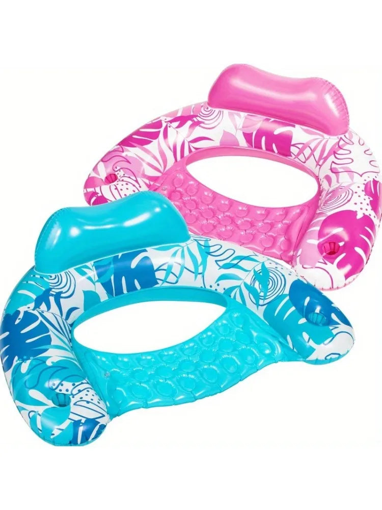 2 Pack Inflatable Pool Chairs Floats Hammock Noodle For Summer Water Fun