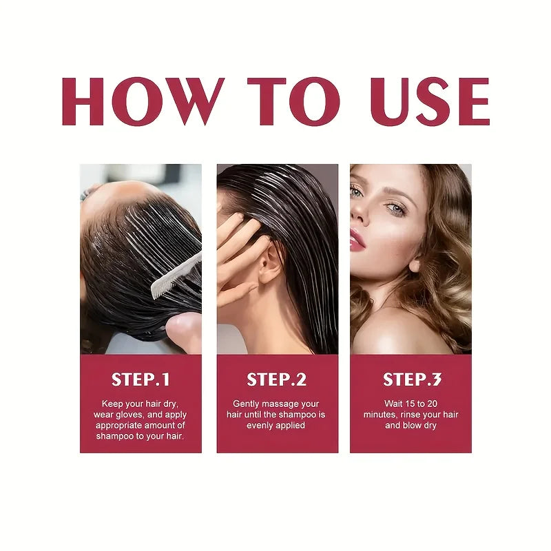 EELHOE Fast Acting Hair Dye Shampoo With Ginger Ginseng Extract