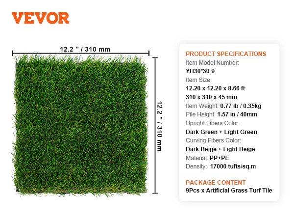 Durable Artificial Grass Rug With Effective Draining Design